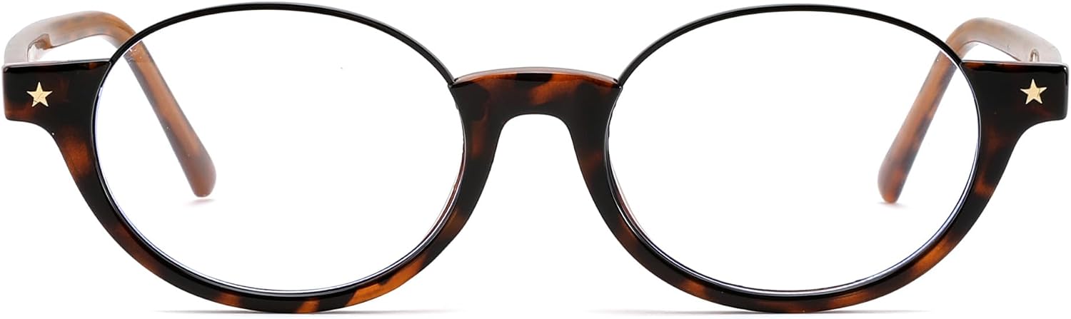 商品图片 17 | B0GS9JVKV9 | FEISEDY Trendy Oval Blue Light Glasses for Women Fake Nerd Eyewear Frame Anti Glare B1380