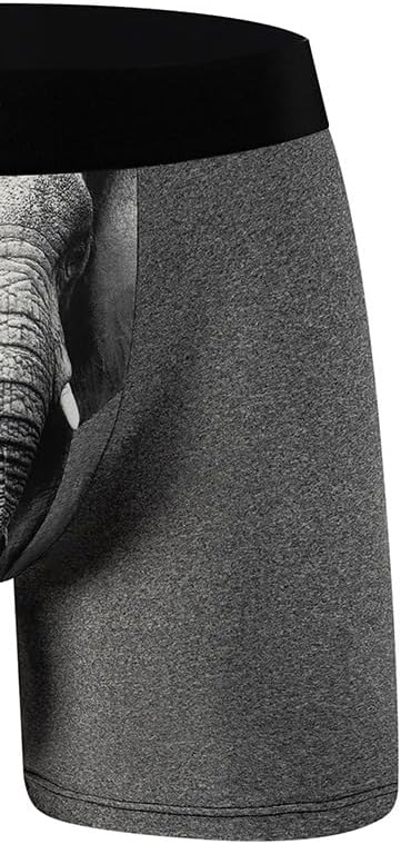 商品图片 5 | B0H2Y4NY8R | Men's Funny Elephant Trunk Boxer Briefs, Novelty Hilarious Underwear for Men, Gag Gift Christmas Underwear Flyless
