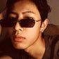 商品图片 82 | B0CY2Q4VW1 | FEISEDY Rimless Sunglasses Y2K Retro Small Narrow Rectangle Shades B2643