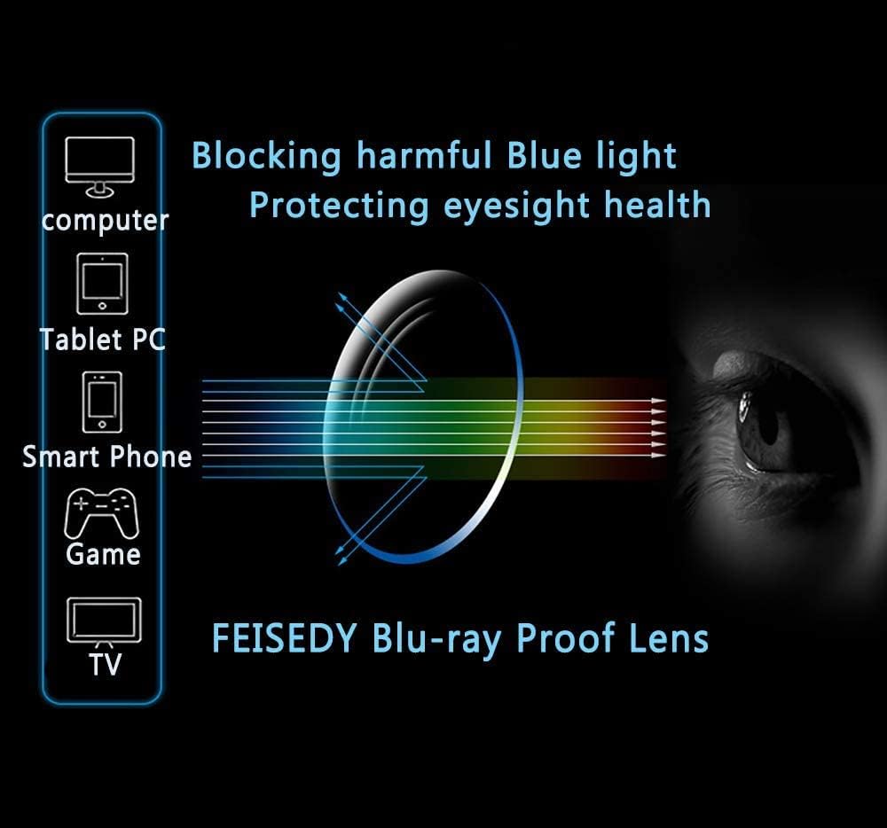 ÉÌƷͼƬ 31 | B07S9JPPPF | FEISEDY Crystal Cat Eye Glasses Frame Blue Light Blocking Computer Eyewear B2500