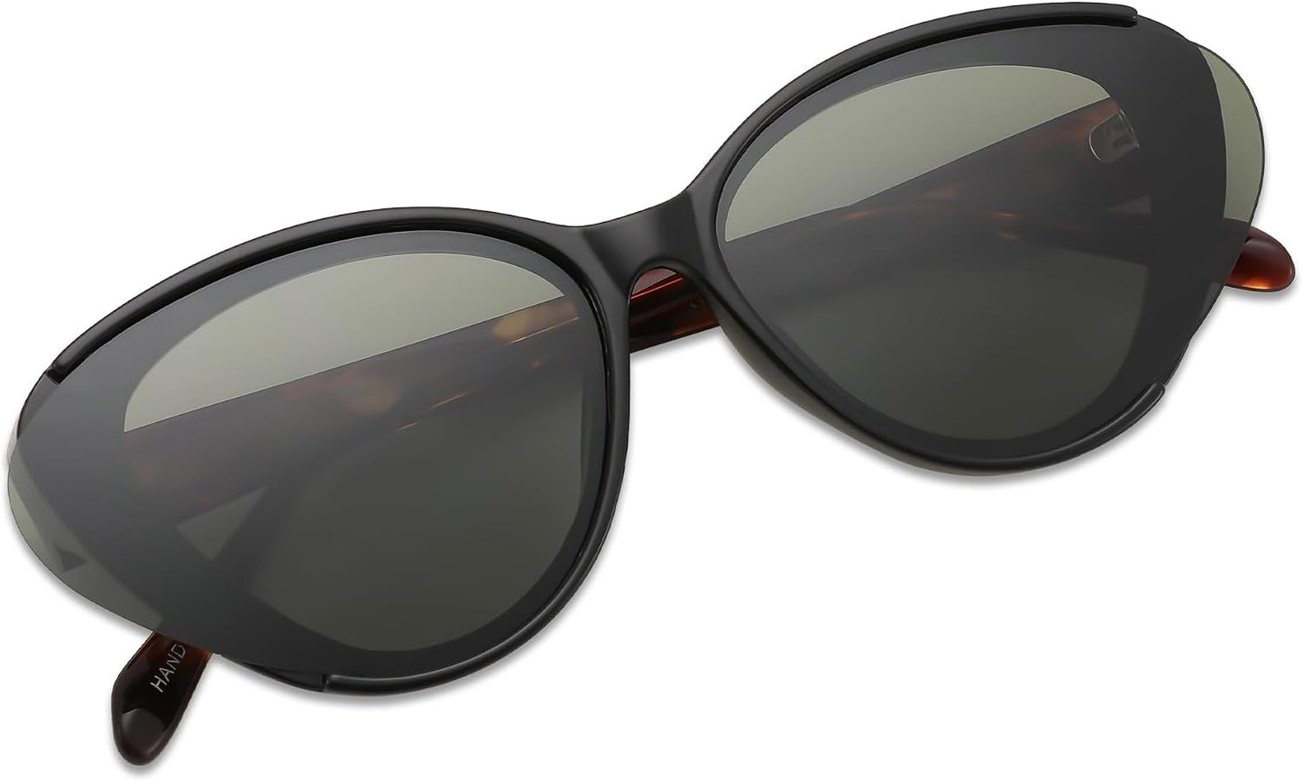 商品图片 9 | B0D6YJVTMS | FEISEDY Retro Polarized Cat Eye Sunglasses Women Trendy Mirrored Classic Designer Sunglasses UV Protection B0197