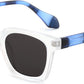 White Blue Frame & Black Lens / 46 Millimeters | B0D7C9CPL9 | FEISEDY Retro Square Sunglasses Women Men Trendy Rectangle Thick Frame Shades Classic Designer Sun Glasses B0198