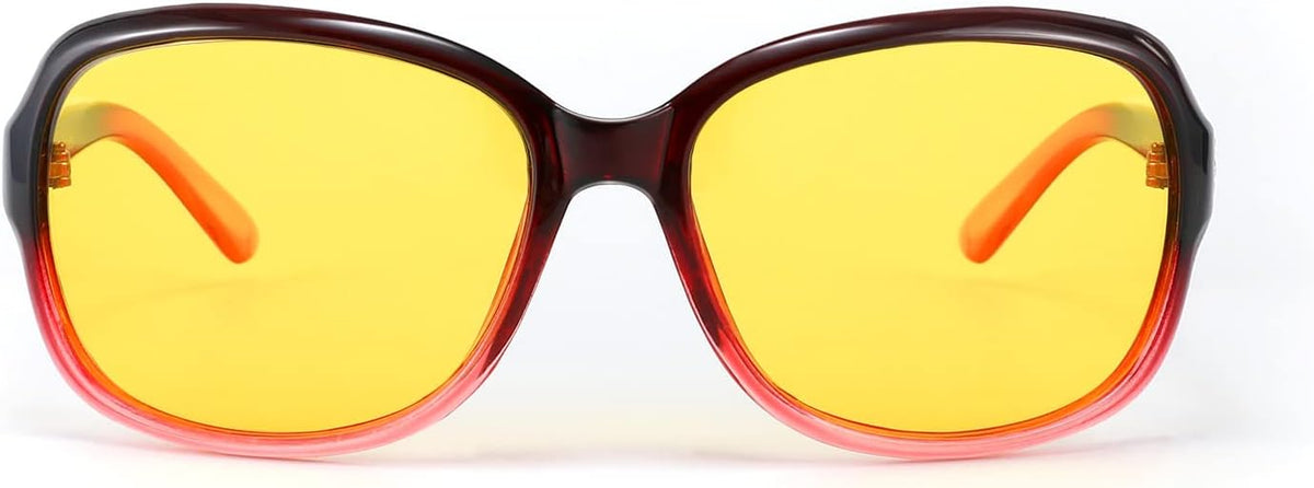 ÉÌƷͼƬ 79 | B081YY5RM3 | FEISEDY Classic Womens Night Glasses Driving Anti Glare Wrap Around Yellow Sunglasses B2548