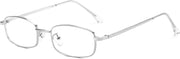 Silver / 50 Millimeters | B0DQ3B5QK9 | FEISEDY Vintage Blue Light Glasses for Women Metal Y2K Rectangle Glasses Gold Silver Fake Nerd Eyewear Frame B0271