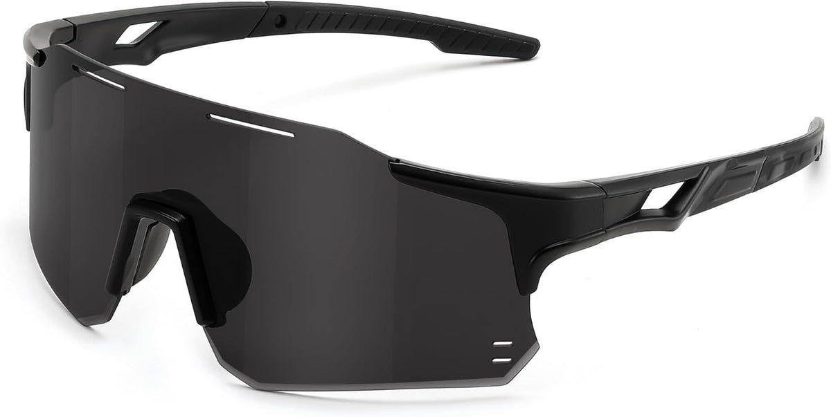 Black Frame Grey Lens / Large | B0DB5PFJ71 | FEISEDY Cycling Glasses Sports Sunglasses for Men Women, Youth Kids Baseball Softball Running Sunglasses B0223