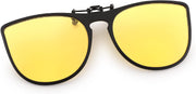 Yellow Lens / 54 Millimeters | B093SXJH5K | FEISEDY Cat Eye Polarized Clip-On Sunglasses Men Women over Glasses Driving Outdoor B2764