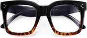 Black Gradient Leopard Frame / 51 Millimeters | B08ZMSDBLL | FEISEDY Women Men Blue Light Blocking Glasses Frame Oversized Designer Luxury Square Eyewear B2695-FF