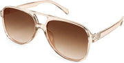 Champagne / 60 Millimeters | B092MC9GML | FEISEDY Vintage Retro 70s Plastic Aviator Sunglasses Women Men Classic Large Squared Frame B2751