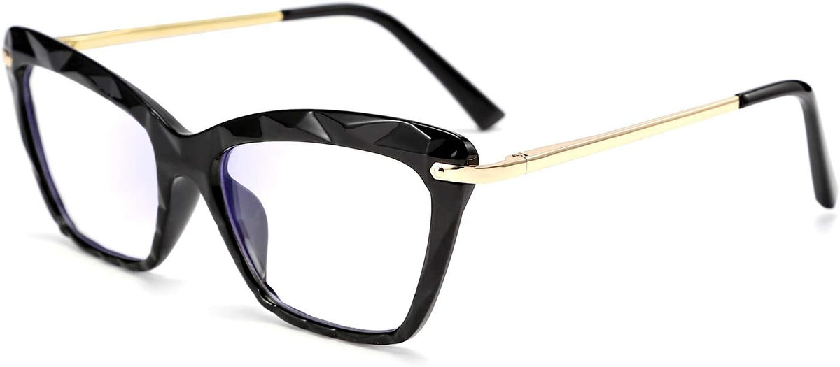 ÉÌƷͼƬ 2 | B07S9JPPPF | FEISEDY Crystal Cat Eye Glasses Frame Blue Light Blocking Computer Eyewear B2500