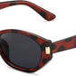 Leopard / 55 Millimeters | B0GV7R9L1Z | FEISEDY Retro Cat Eye Sunglasses for Women Trendy Shades Chunky Frame B0418