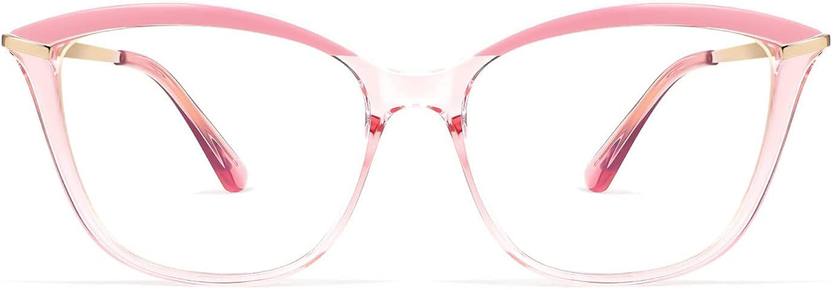 Pink / 52 Millimeters | B096LX1XDM | FEISEDY Blue Light Blocking Glasses Computer Glasses Women Men Cateye TR90 Frame B2772