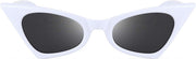 03 White / 47 Millimeters | B08DFR576J | FEISEDY Small Cat Eye Sunglasses Vintage Square Shade Women Eyewear B2291