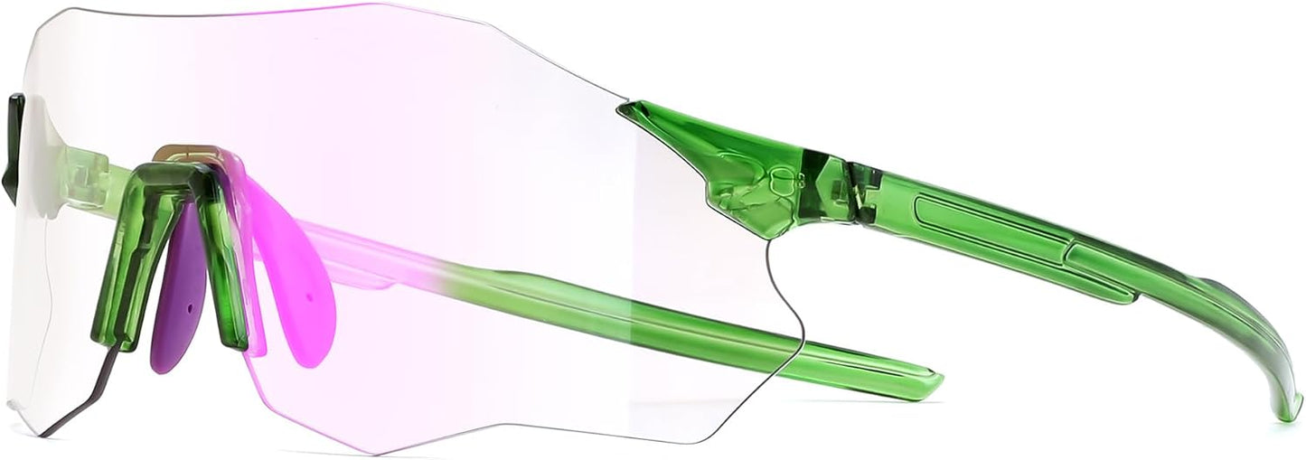 04-photochromic-purple / Large | B0FHPCCKP2 | FEISEDY Photochromic Cycling Glasses for Men Women Mountain Bike Sports Sunglasses UV Protection B0310