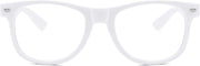 White / 52 Millimeters | B0DSPPLMMP | FEISEDY Classic Square Eyewear Frame Clear Lens Retro Nerd Fake Glasses for Men Women Cosplay Costume Eyeglasses B0276