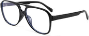 Black Frame / 60 Millimeters | B09WZY1BB7 | FEISEDY 70s Aviator Glasses Frame Blue Light Blocking Glasses Oversized Square Computer Glasses Women Men B2888