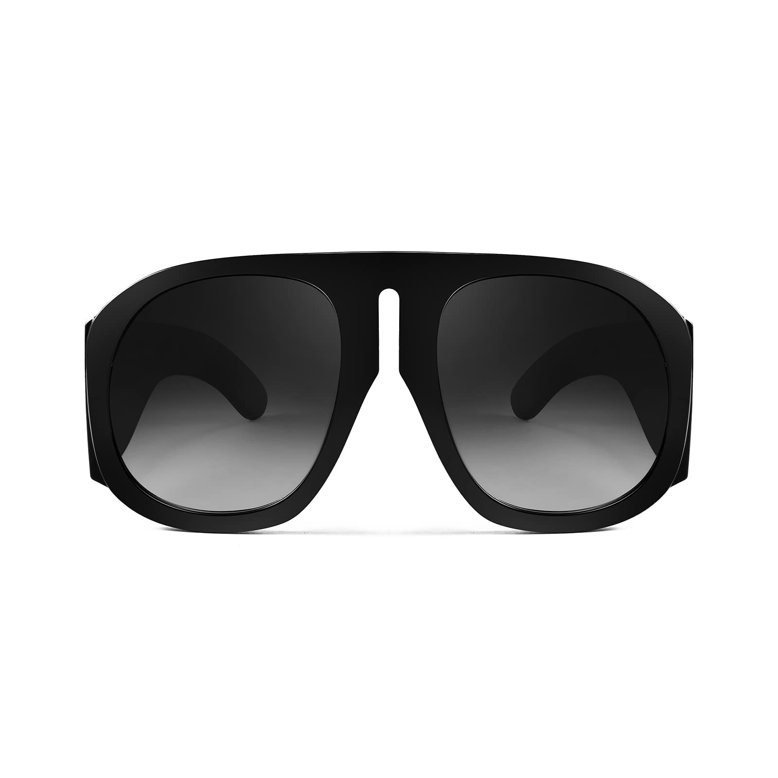 FEISEDY Retro Trendy Avaitor Sunglasses for Women Men Oversized Vintage 70s 80s Sunglasses Flat Top Shield Shades B2745