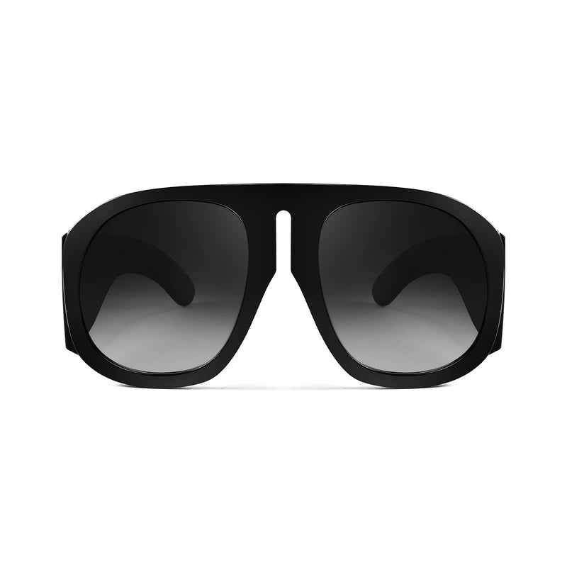 FEISEDY Retro Trendy Avaitor Sunglasses for Women Men Oversized Vintage 70s 80s Sunglasses Flat Top Shield Shades B2745