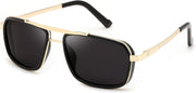 Black/Gold / 55 Millimeters | B0FDKZNCG9 | FEISEDY Retro Aviator Polarized Sunglasses For Women Men 70s Trendy B0292