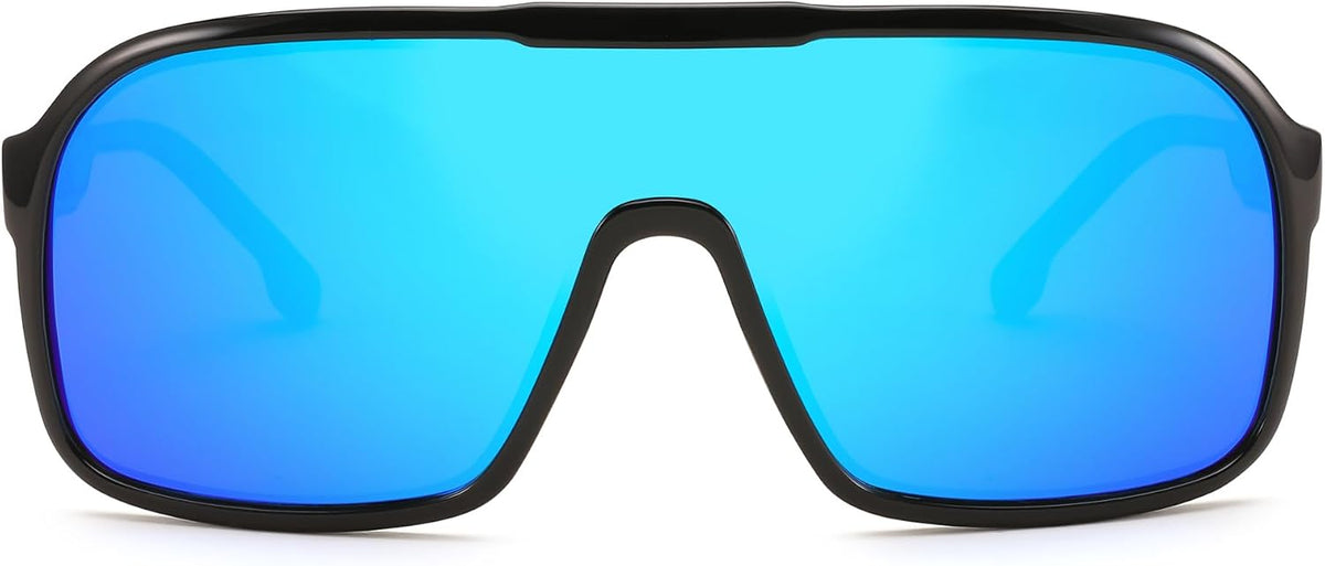 ÉÌƷͼƬ 27 | B0CWTZ9491 | FEISEDY Fashion Polarized Sunglasses Oversized One Piece Reflective Lens Sports Sun Glasses B0122