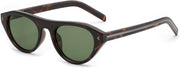 Leopard/Green / 51 Millimeters | B0GSYDZ27H | FEISEDY Retro Oval Cat Eye Sunglasses for Women Men B0411