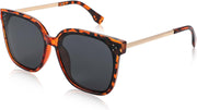 003 Leopard | Grey Lens / 63 Millimeters | B0BB299ZVH | FEISEDY Sunglasses Womens, Oversized Retro Square Polarized Sunglasses, Trendy Shades UV400 B2901