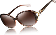 Brown / 58 Millimeters | B08S6RGQD3 | FEISEDY Oversized Polarized Sunglasses Women Men Large Shades B2730