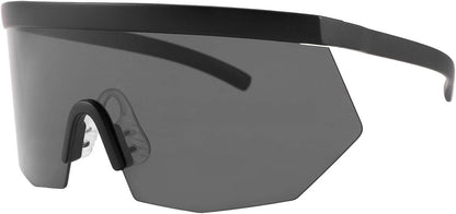 001 / 160 Millimeters | B08R8H82SR | FEISEDY Oversized Flat Top Shield Glasses Mirrored Lens Semi Rimless Style Sun Visors Sunglasses B2727
