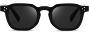 Black Frame Grey Lens / 45 Millimeters | B0H8399J75 | FEISEDY Retro Thick Polarized Square Sunglasses for Women Men B0458
