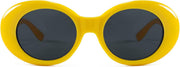 ÉÌƷͼƬ 14 | B074H8KFSZ | FEISEDY Sunglasses White Oval Clout Goggles for Women Men Retro Round Trendy Rimmed Clueless Costume Frame B2253