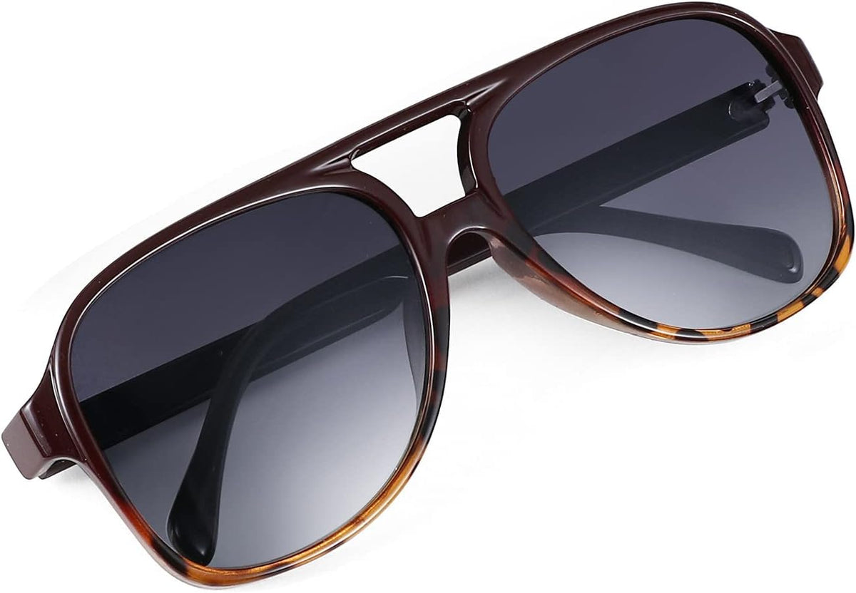 ÉÌƷͼƬ 101 | B0CB543WBD | FEISEDY Vintage Retro 70s Plastic Aviator Sunglasses Women Men Classic Large Squared Frame B2751