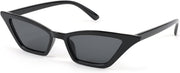 Black / Grey Lens / 53 Millimeters | B079KYQYT3 | FEISEDY Small Cat Eye Sunglasses Vintage Square Shade Women Eyewear B2291