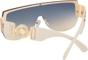 ÉÌƷͼƬ 15 | B095WNLFX1 | FEISEDY Fashion Oversized Sunglasses Women Trendy Designer One Piece Stylish UV400 Protection B2748