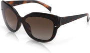 003 Leopard Frame/Gradient Brown Mirror Lens / 66 Millimeters | B09LTXFX5M | FEISEDY Cat Eye Sunglasses Polarized for Women Men£¬Rimless Mirrored Sunglasses, Oversized, Trendy Retro Sun Glasses B2796