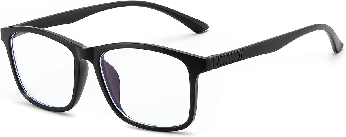 Black Frame-clear Lens / 55 Millimeters | B0HCNL56J9 | FEISEDY Classic Blue Light Blocking Glasses for Woman Men B0488