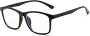 Black Frame-clear Lens / 55 Millimeters | B0HCNL56J9 | FEISEDY Classic Blue Light Blocking Glasses for Woman Men B0488