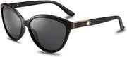 Matt Black / 58 Millimeters | B07VC17YWS | FEISEDY Classic Cateye Polarized Sunglasses for Women 100% UV Protection B2512