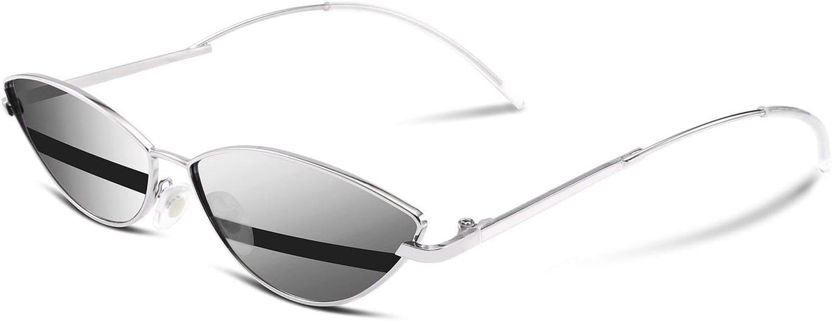 Grey Stripe / 58 Millimeters | B07CPL2XKM | FEISEDY Y2K Sunglasses for women Men Fashion Cateye Designer B2298