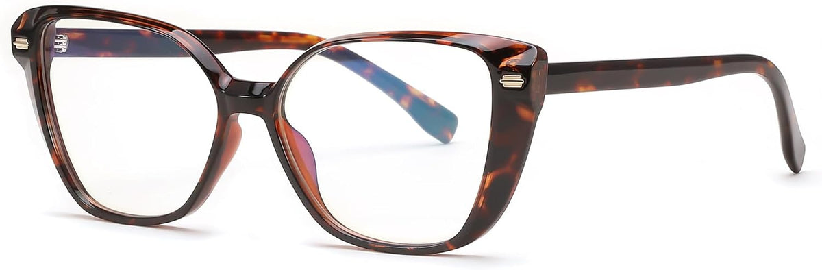 Tortoise / 51 Millimeters | B0CTQKQF9S | FEISEDY Cat Eye Blue Light Glasses for Women Anti Glare Eyestrain Computer Game Glasse B0123