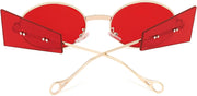 ÉÌƷͼƬ 4 | B09J2PH4YP | FEISEDY Women Men Futurisitc Hipster Round Sunglasses Polygon Trapezoid Side Shields Delicate Metal Frame B2825