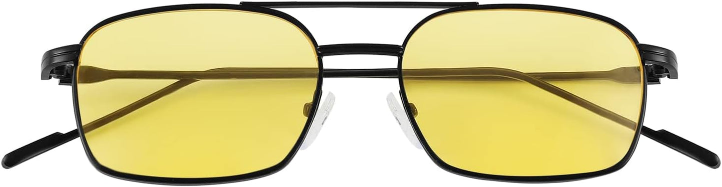 商品图片 31 | B09GKB6G1G | FEISEDY Fashion Square Aviator Sunglasses Women Men Trendy Retro Metal Frame Sun Glasses Candy Color Lens B1036