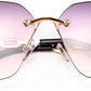 商品图片 27 | B083VRLS2Q | FEISEDY Classic Rimless Sunglasses Women Metal Frame Diamond Cutting Lens Sun Glasses B2567