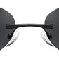 商品图片 2 | B0BZPBKFF1 | FEISEDY Trendy Rimless Oval Sunglasses for Women Men Retro 90s Eyewear Frame Y2K Glasses B2393