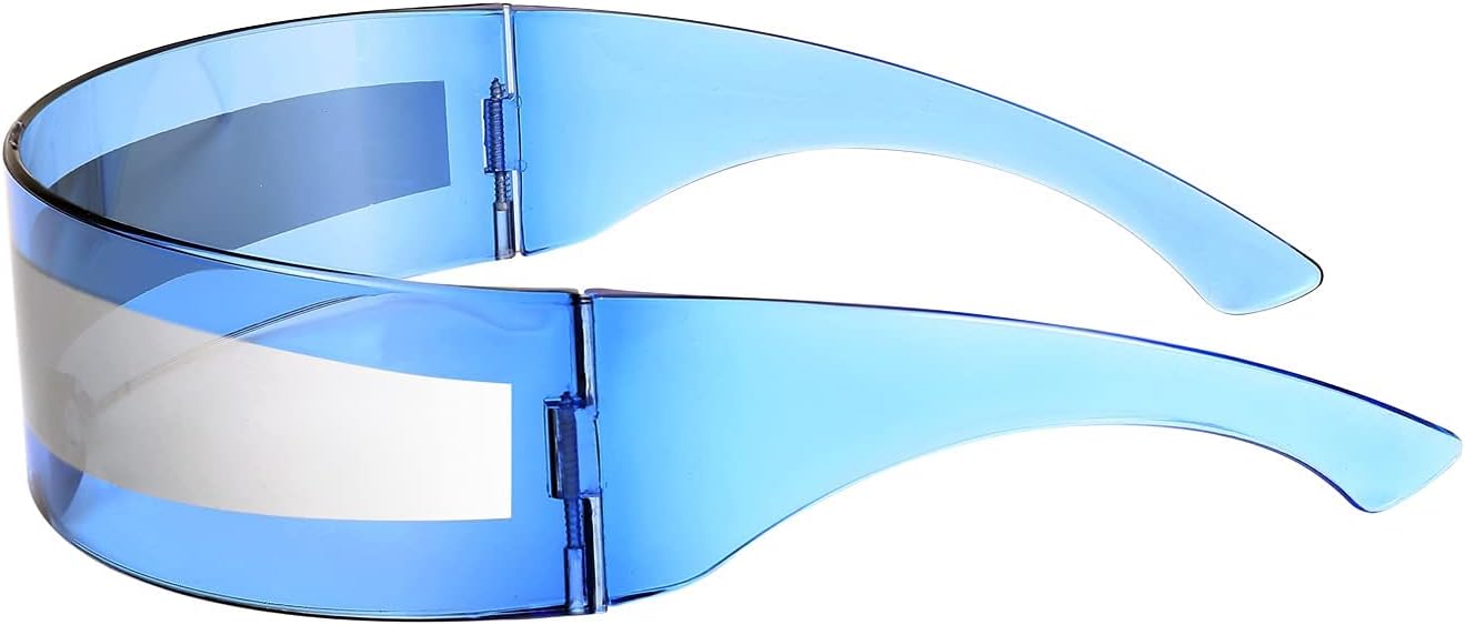 商品图片 33 | B08THY8CBQ | FEISEDY 80s Futuristic Cyclops Cyber Visor Sunglasses Men Women Punk Style Cosplay B2740