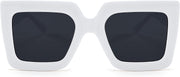 ÉÌƷͼƬ 29 | B0BZRNQQL1 | FEISEDY Oversized Square Sunglasses for Women Fashion Shades Luxury Big Sun Glasses UV400 Protection B2380