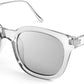 004 Crystal Grey Frame Silver Mirrored Lens / 51 Millimeters | B08KXRN367 | FEISEDY Square Polarized Sunglasses Women Men Retro Trendy Shades UV400 Lenses B2624