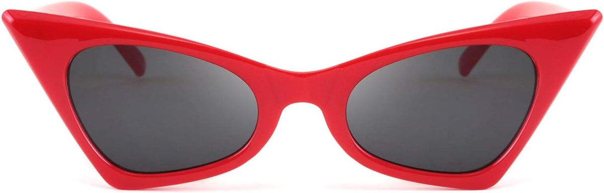 04 Red / 47 Millimeters | B08DFM2D6P | FEISEDY Small Cat Eye Sunglasses Vintage Square Shade Women Eyewear B2291