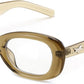 Olive Green / 50 Millimeters | B0DD71LQBB | FEISEDY Retro Oval Blue Light Blocking Glasses for Women Nerd Fake Glasses Y2k Small Eyewear Frame B0229