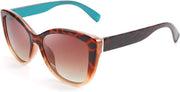 Leopard Cream / 56 Millimeters | B08C4WTJPB | FEISEDY Polarized Vintage Sunglasses American Womens Square Jackie O Cat Eye Sunglasses B2451