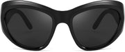 ÉÌƷͼƬ 3 | B0BQBWYZF6 | FEISEDY Trendy Y2k Sunglasses Women Men Oversized Shield Sunglasses Fashion Wrap Around Futuristic Glasses B2359