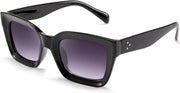 Black / 50 Millimeters | B07MR2VMJG | FEISEDY Classic Women Sunglasses Fashion Thick Square Sun Glasses B2471